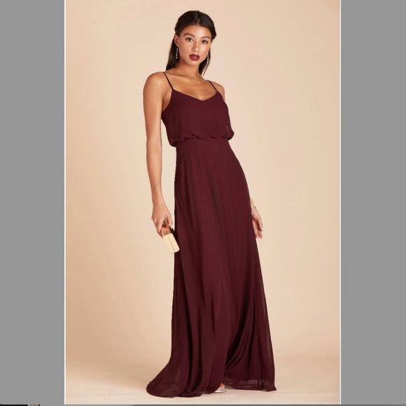 Cabernet Birdy Grey Gwennie Chiffon Bridesmaid Dress - Picture 1 of 7